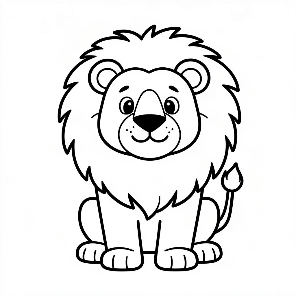 Friendly Lion coloring page