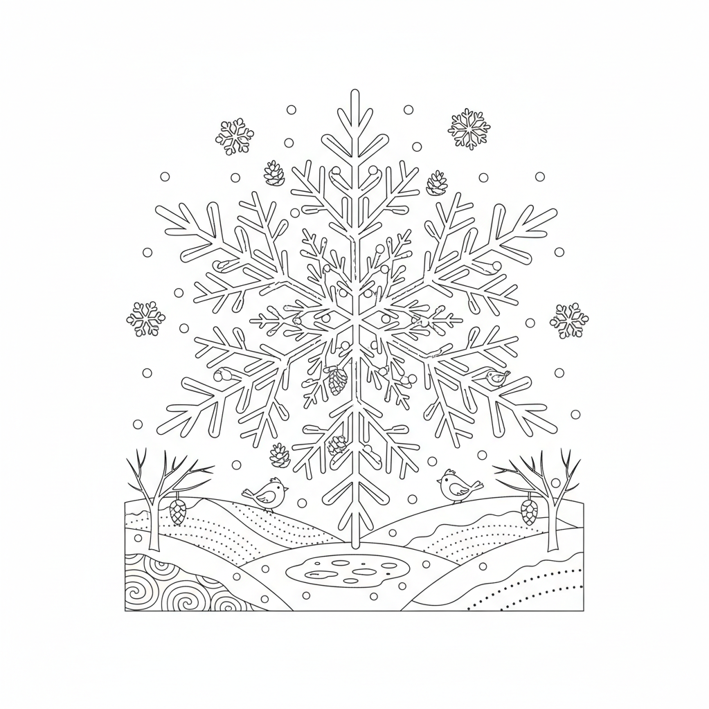 Snowflake coloring page