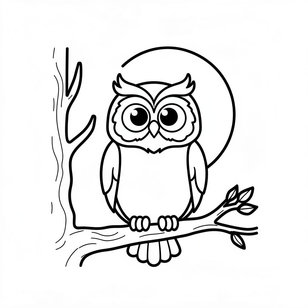 Wise Owl coloring page